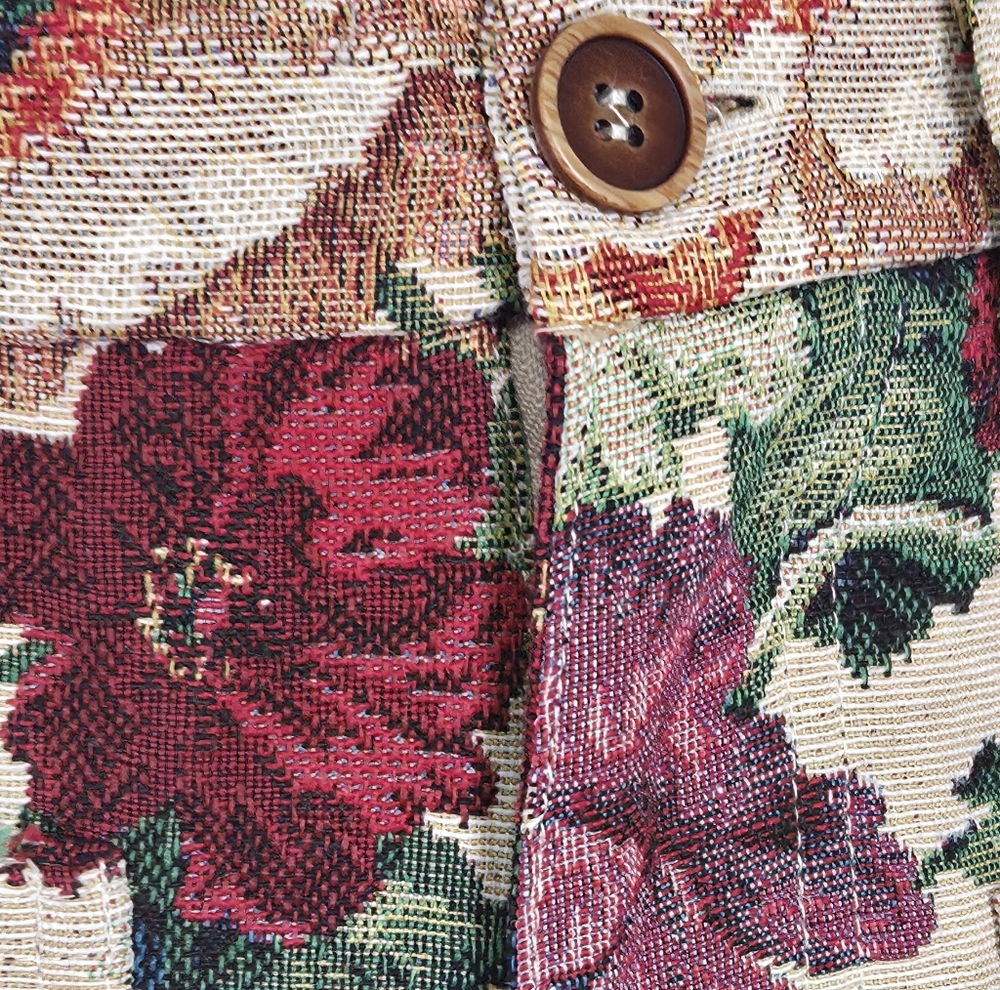 Davi & Dani Floral Tapestry Pants – Size Small – Boho Barrel Leg - Picture 10 of 13